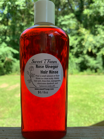 Rose Vinegar Hair Rinse